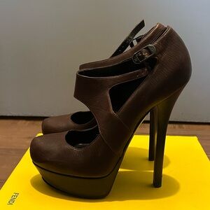 Fendi Platform Mary Jane Heels
